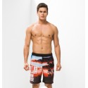 Bermuda de Verão Masculina Estampada Casual Preta