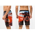 Men's Casual Summer Print Black Casual Bermuda