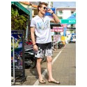 Men's Short Casual Printed Cartoon Colorful Cartoon