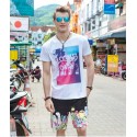 Men's Short Casual Printed Cartoon Colorful Cartoon