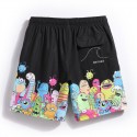 Men's Short Casual Printed Cartoon Colorful Cartoon