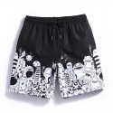 Men's Short Casual Printed Cartoon Colorful Cartoon