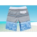 Short Masculino Moda Praia Listrado Play Boy Bonito Neutro