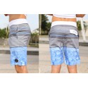 Short Masculino Moda Praia Listrado Play Boy Bonito Neutro