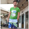 Men's Striped Short Beach Summer with Stars and Stripes