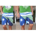 Men's Striped Short Beach Summer with Stars and Stripes