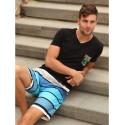 Men's Striped Bermuda Play Boy Casual Basic Hot Summer Days