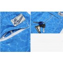 Calção de Banho Masculino Texturizado Água Azul Claro Moda Verão