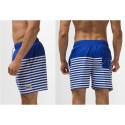 Short de Banho Masculino Listrado Moda Esporte de Verão Praia