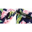 Short Chronic Male Casual Floral Pattern Pink Colorful Flowers