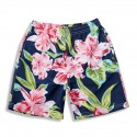 Short Chronic Male Casual Floral Pattern Pink Colorful Flowers