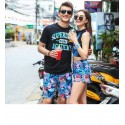 Short Chronic Masculino Moda Ar Livre Casual Estampa Floral Submarino