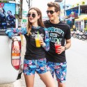 Short Chronic Male Fashion Outdoor Casual Floral Print Undersea