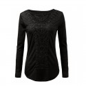 Blusa de Inverno Moda Feminina Manga Longa Casual