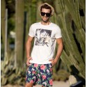 Printed Bermuda Casual Men's Beach Comfort Adjustable