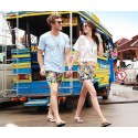 Short Patterned Cartoon Drawings Abstract Colorful Male Casual