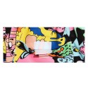 Short Estampado Cartoon Desenhos Abstratos Colorido Masculino Casual