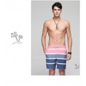 Bermuda Casual Striped Comfortable Beach Male Above Knee