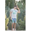 Men's Bermuda Summer Trends Floral Pattern Seabed