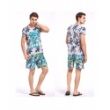 Bermuda Florida Masculina Casual Moda Praia Verão Estilo Tropical