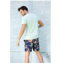 Bermuda Casual Estampada Masculina Praia Confortavel Ajustavel Curto