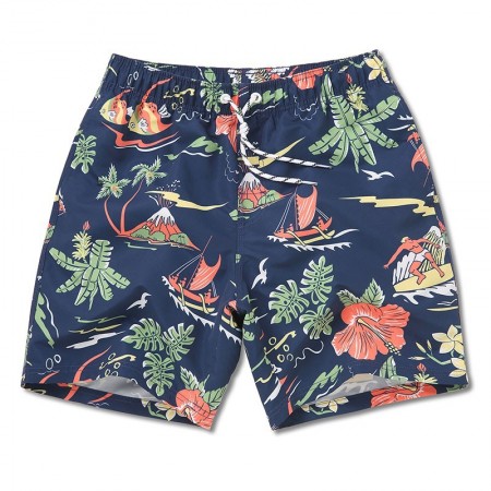 Bermuda Casual Estampada Masculina Praia Confortavel Ajustavel Curto