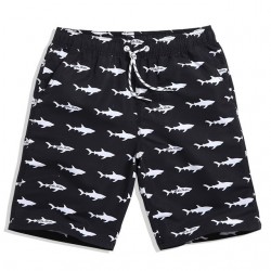 Male Bathing Suit Animal Print Detailed Shark Fashion Beach