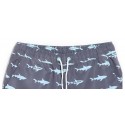 Short de Banho Masculino Estampa Animal Detalhada Tubarão Moda Praia