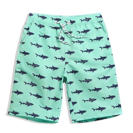 Short de Banho Masculino Estampa Animal Detalhada Tubarão Moda Praia