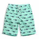 Short de Banho Masculino Estampa Animal Detalhada Tubarão Moda Praia