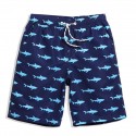 Short de Banho Masculino Estampa Animal Detalhada Tubarão Moda Praia