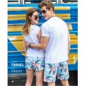 Men's Short Floral Pattern Comfort Fit Adjustable Casual Beach