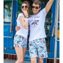 Men's Short Floral Pattern Comfort Fit Adjustable Casual Beach