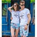 Men's Short Floral Pattern Comfort Fit Adjustable Casual Beach