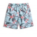 Men's Short Floral Pattern Comfort Fit Adjustable Casual Beach