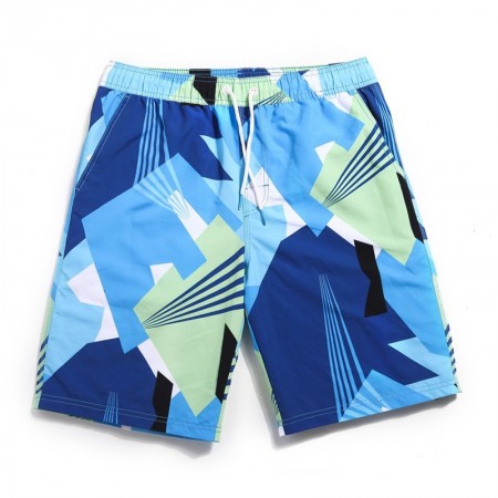 Men's Bermuda Print Comfortable Casual Beach Adjustable Short