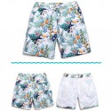 Bermuda Masculina Estampada Floral Ajustavel Casual Praia