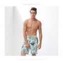 Bermuda Masculina Estampada Floral Ajustavel Casual Praia