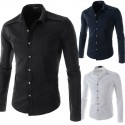 Camisa Social Lisa Masculina Manga Longa Elegate