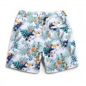 Bermuda Masculina Estampada Floral Ajustavel Casual Praia