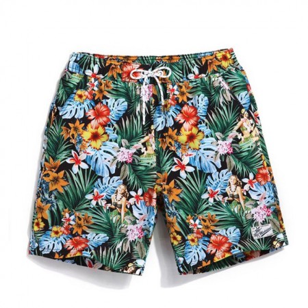 Bermuda Exclusiva Masculina Estampa Floral Moda Praia Verão Calitta