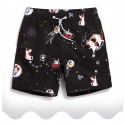 Men's Casual Bermuda Fun Galactic Cat Print