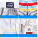 Short Branco Masculino Listrado Praia Casual Estilo Limpo