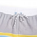 Short White Striped Casual Male Beach Clean Style