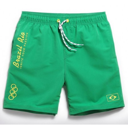 Bermuda Masculina Praia Confortavel Casual Brasil Rio Olimpiadas