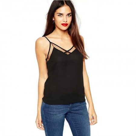 Blusa Casual Preta Verão Sobrio Feminina Leve