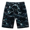 Short Printed Male Floral Comfortable Ajustave Beach