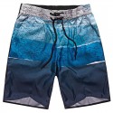 Men's Beach Print Casual Striped Short