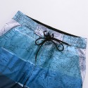 Short de Banho Estampado Masculino Praia Casual Listrado