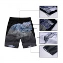 Men's Beach Print Casual Striped Short